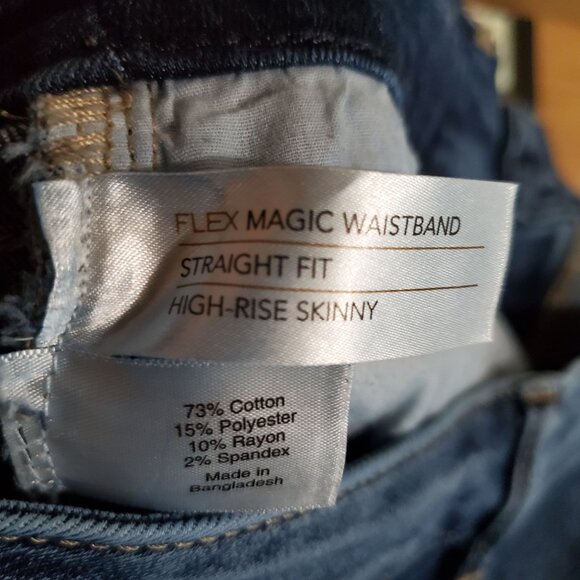 Lane Bryant Jeans Womens Size 18 Blue High-Rise Skinny Straight Fit Flex Magic - Picture 3 of 13